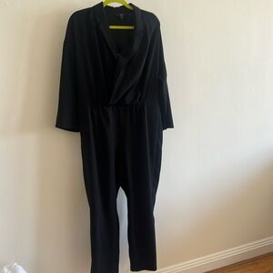 J. Crew 365 tuxedo style black jumpsuit with synched waist
